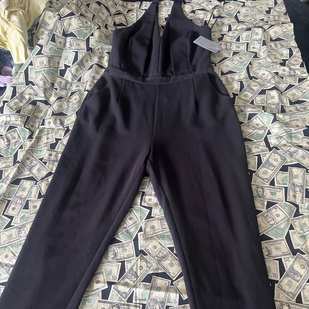 Greylin Classic Black Halter Jumpsuit